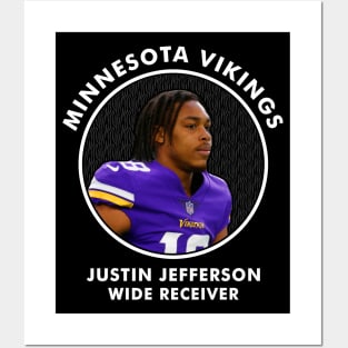 JUSTIN JEFFERSON - WR - MINNESOTA VIKINGS Posters and Art